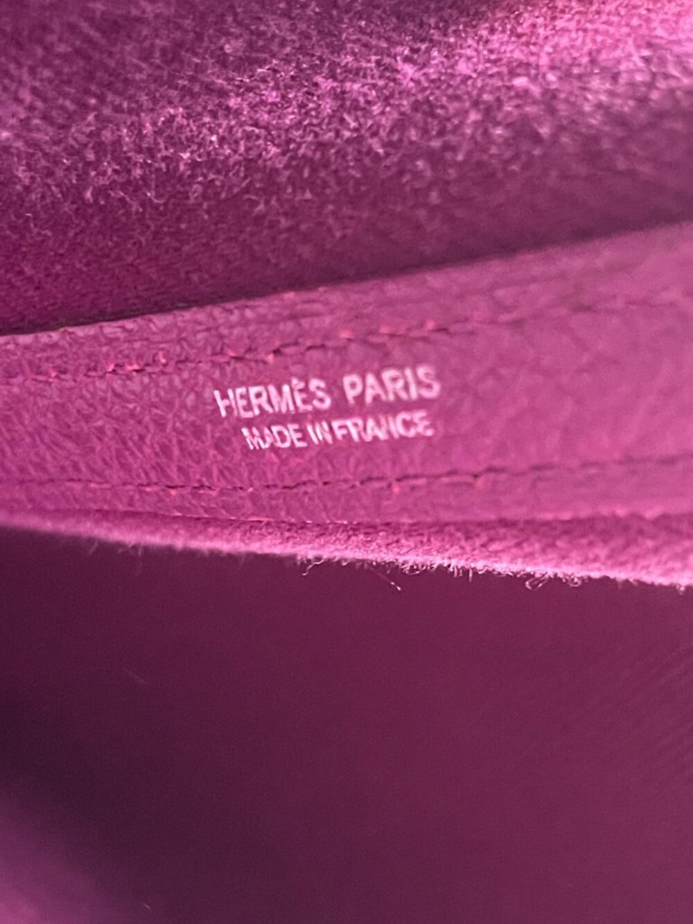 Hermes Garden Party 36 Toile & Leather Tote Palladium Hardware-Purple - Preowned - Picture 8 of 13